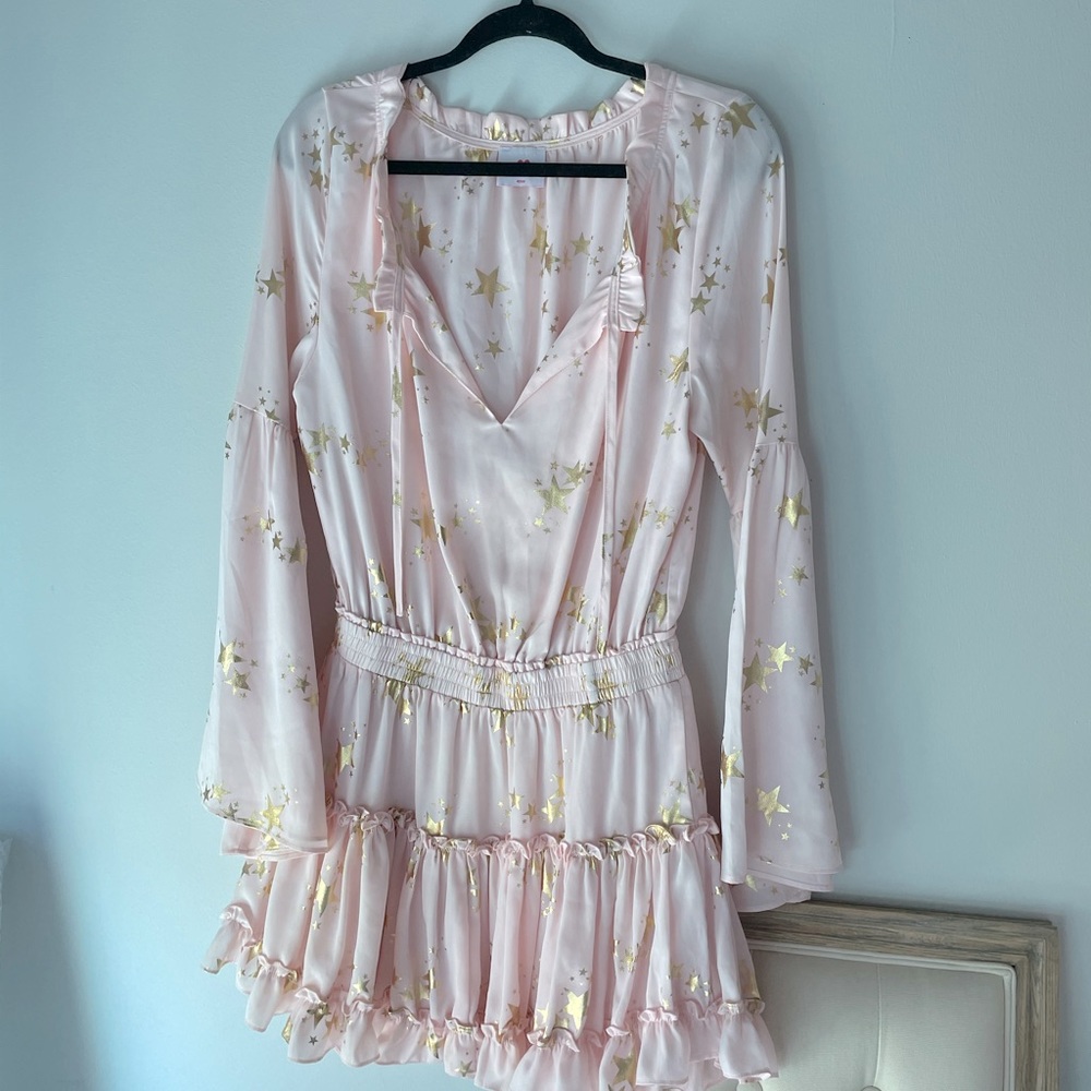 Buddy Love Pink Star long sleeve dress